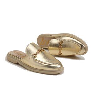 Sam Edelman Gold Mules
